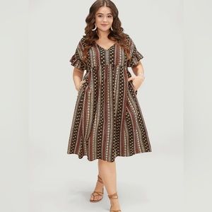 Bloom chic bandana print dress NWT